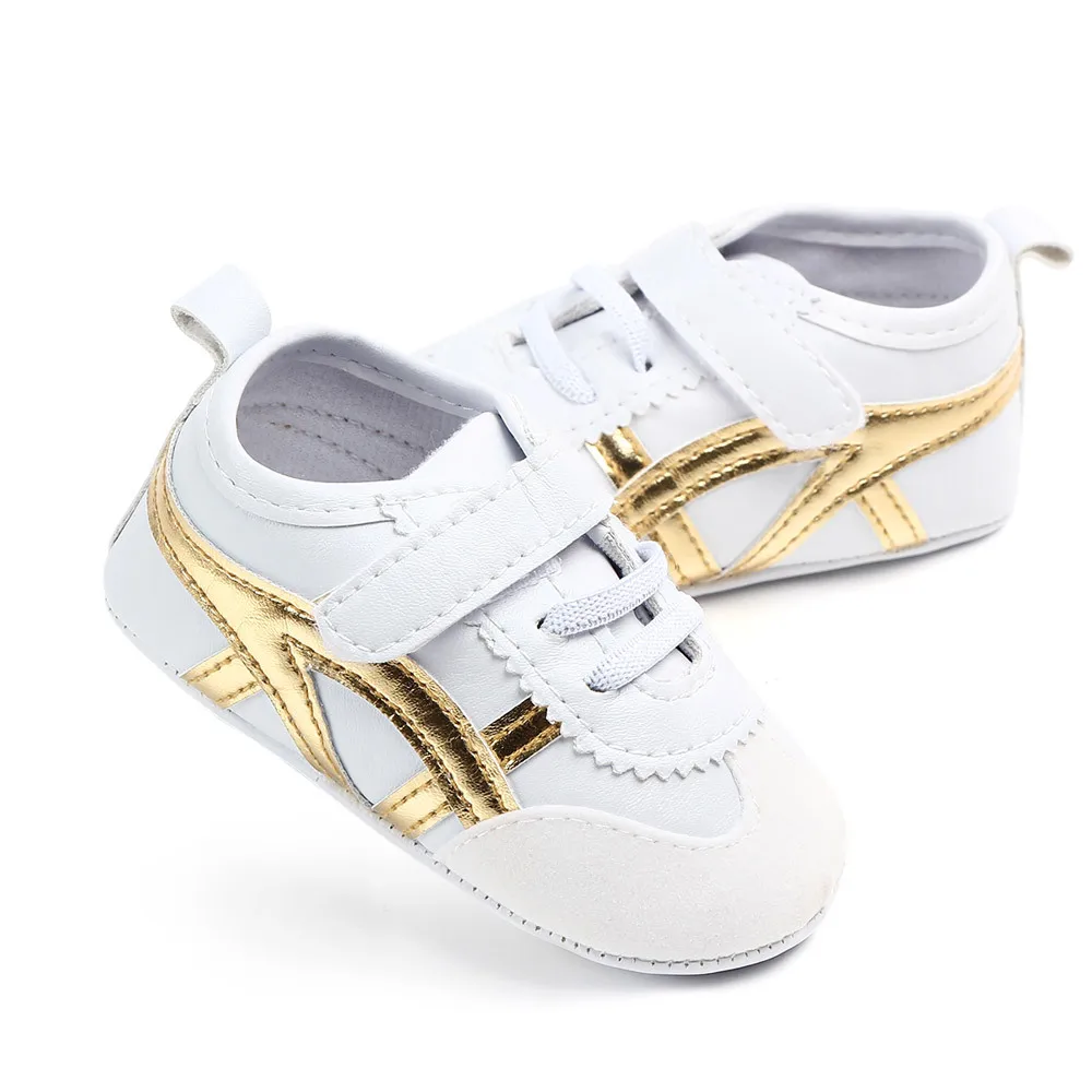 

Kidadndy 2019 Spring New Baby Shoes PU Leather Stitching Leisure Baby First Walk Shoes Boy and Girl Non Slip Shoes Infant TDS48