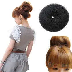 Мода Волосы Donut Кольцо Shaper ролика Styler чайник коричневый, черный белый парикмахерскими эластичный круглый Инструменты для укладки волос
