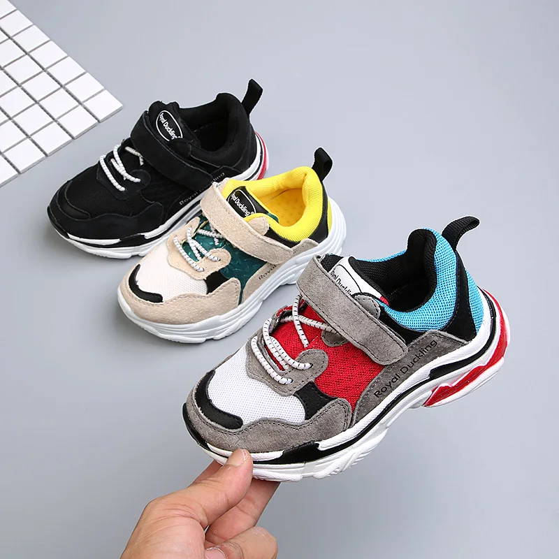 

2018 Autumn New Children Mesh shoes Fashion Kids Sports Shoes Children Casual Shoes Patchwork Hook Toddler big Boy Shoes