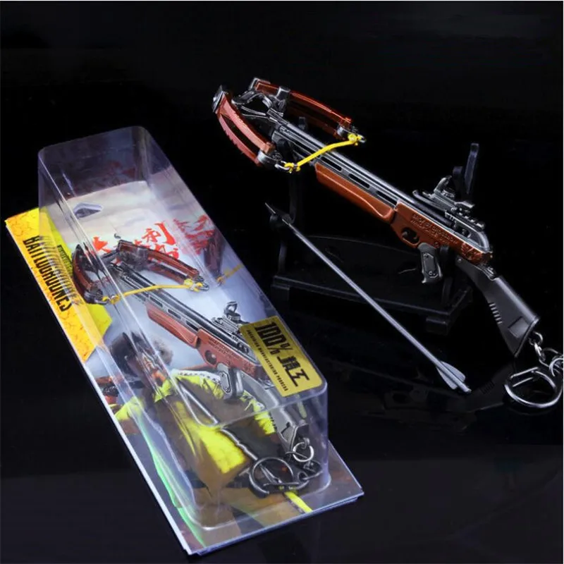  Game PUBG Crossbow playerunknown's battlegrounds Cosplay Props Alloy Armor Model Key Chain Keychain