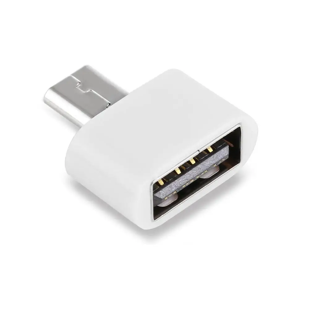 OTG адаптер Micro USB 2,0 на USB 2,0 адаптер с функцией OTG для samsung/huawei/Xiaomi/LG/htc и других смартфонов - Цвет: Белый