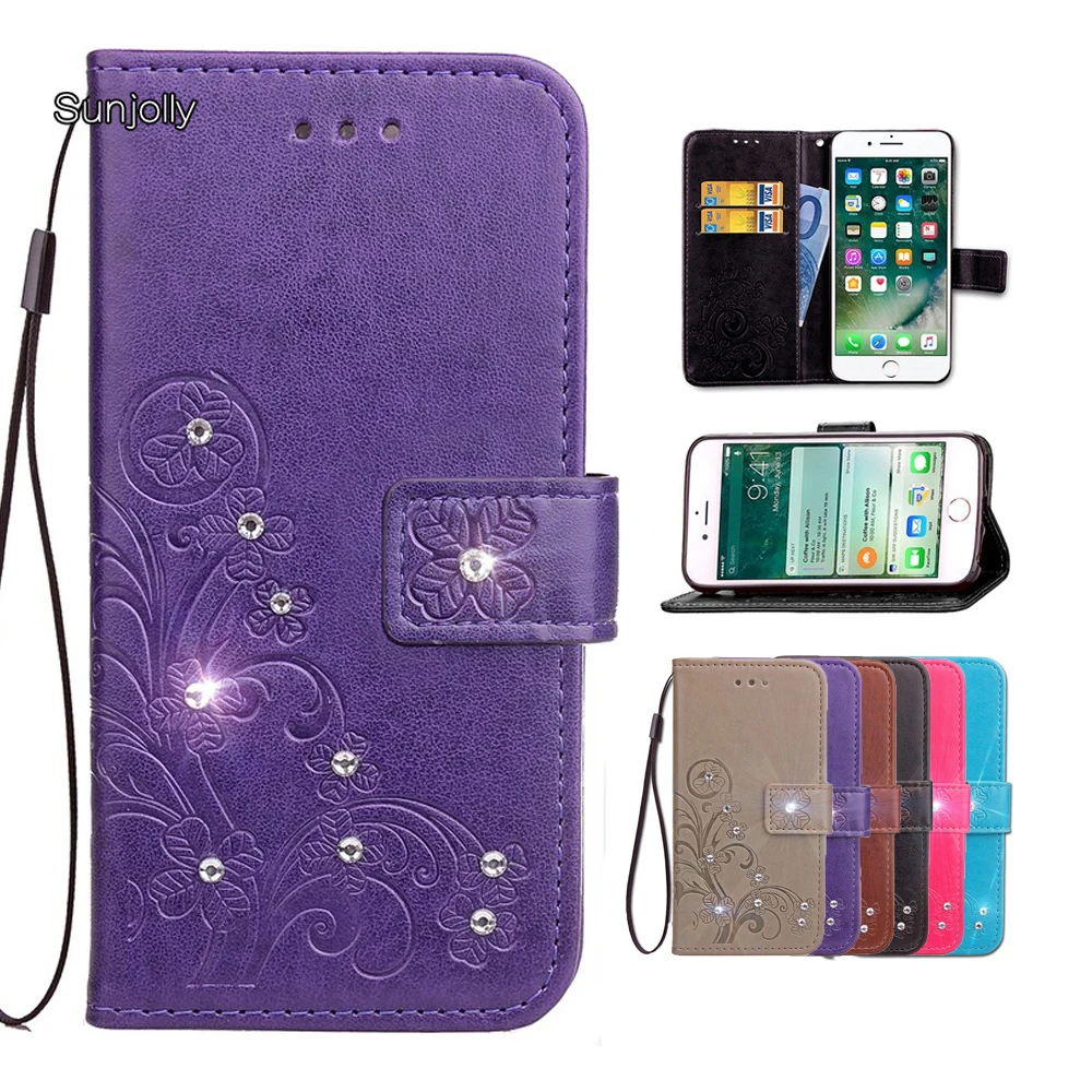 Grass Case for Sony Xperia Z3 Mini Rhinestone Flip Phone