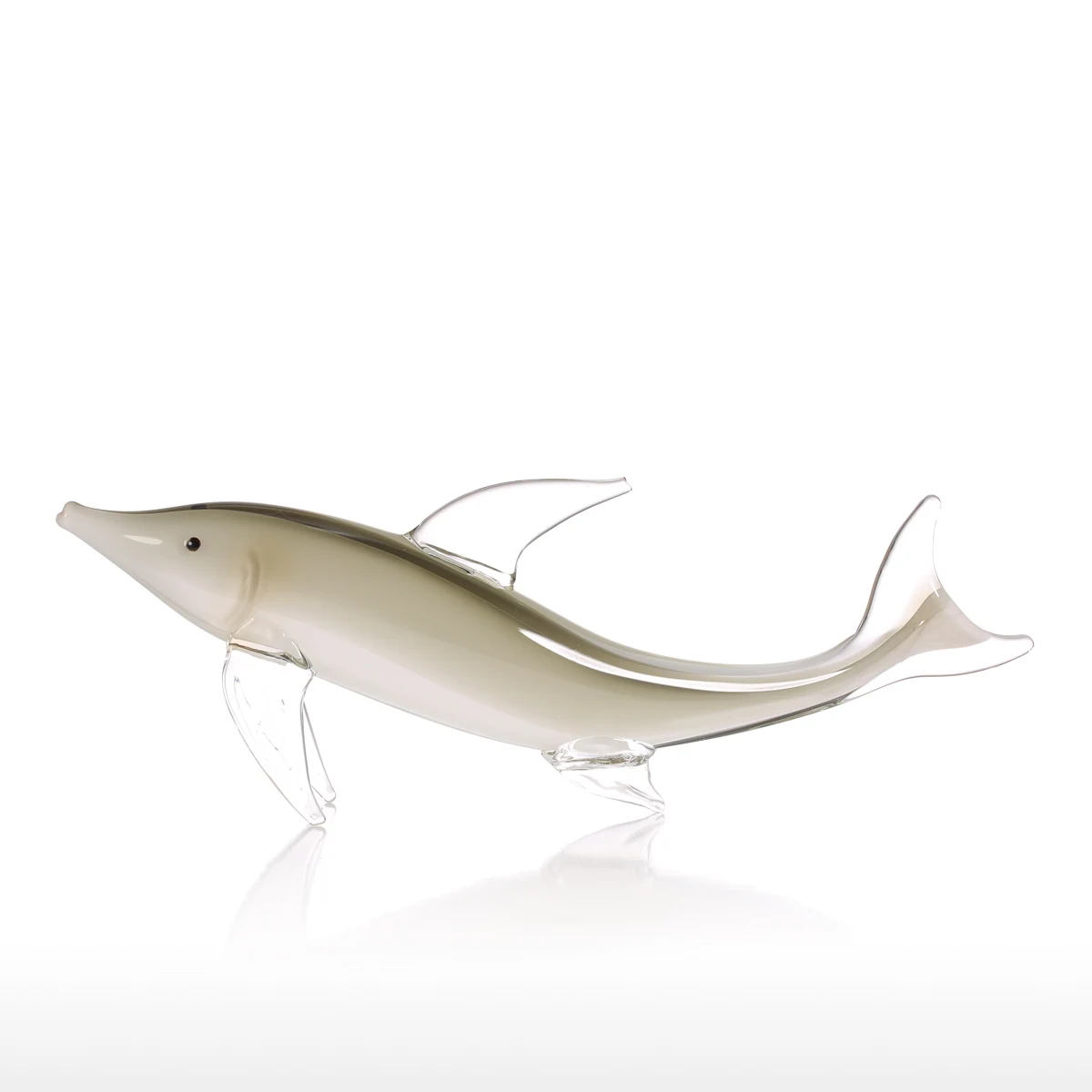 Kopen Tooarts Grey Vis Gift Glas Ornament Dier Beeldje Handblown Home Decor Decoratie Ambachten Gift Beeldjes Model Decoratieve