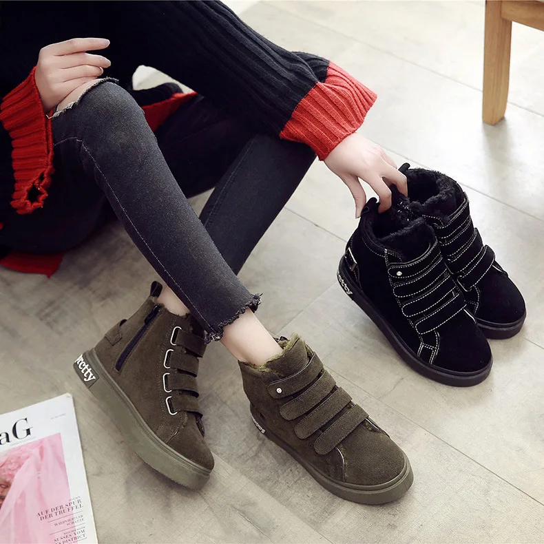 Tleni/Классическая обувь на каблуках; замшевые женские зимние ботинки; Теплые ботильоны на меху с плюшевой стелькой; женские кроссовки; популярная женская обувь на шнуровке; ZF-66