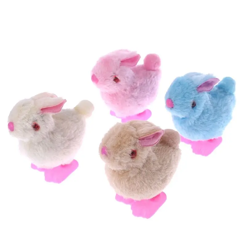 

Plush Cartoon Jumping Rabbit Clockwork Wind-Up Toys For Kids Children Educational Gift Dec17