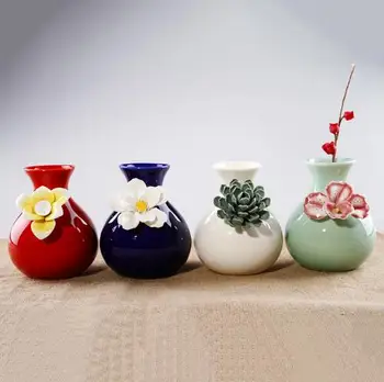 

flower glazed designs pots home decor crafts ceramic garden ornament porcelain statue flowers vase room decoration