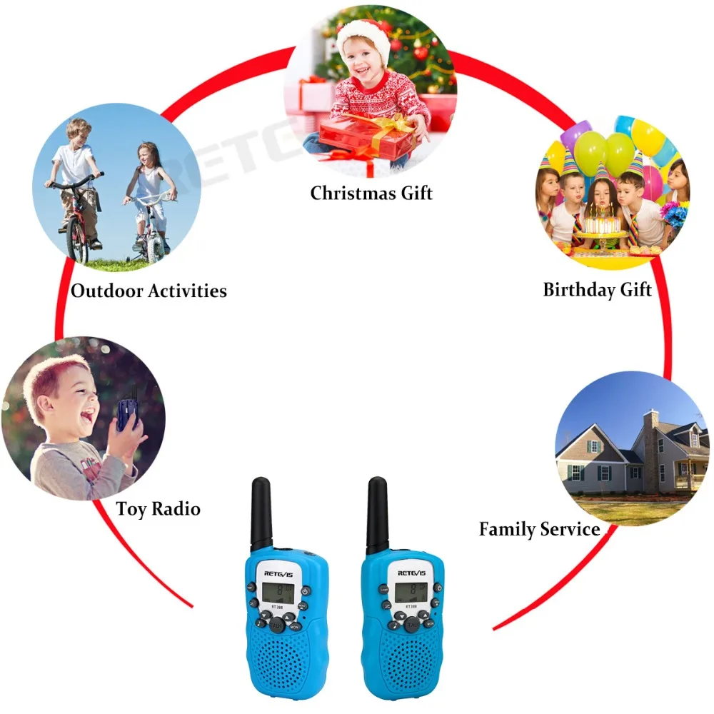 2 шт. мини двухстороннее радио Retevis RT388 детская рация PMR446 PMR FRS/GMRS удобный приемопередатчик дети Woki Toki+ 2 шт гарнитура