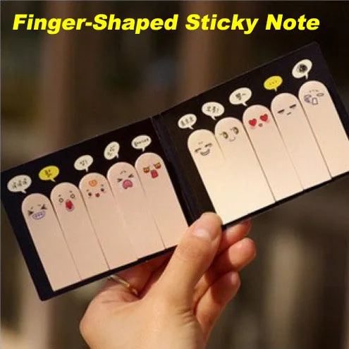 

1 PC Cute Funny 10 finger-shaped Paper Sticky Note, Memo Pad for school Stationery