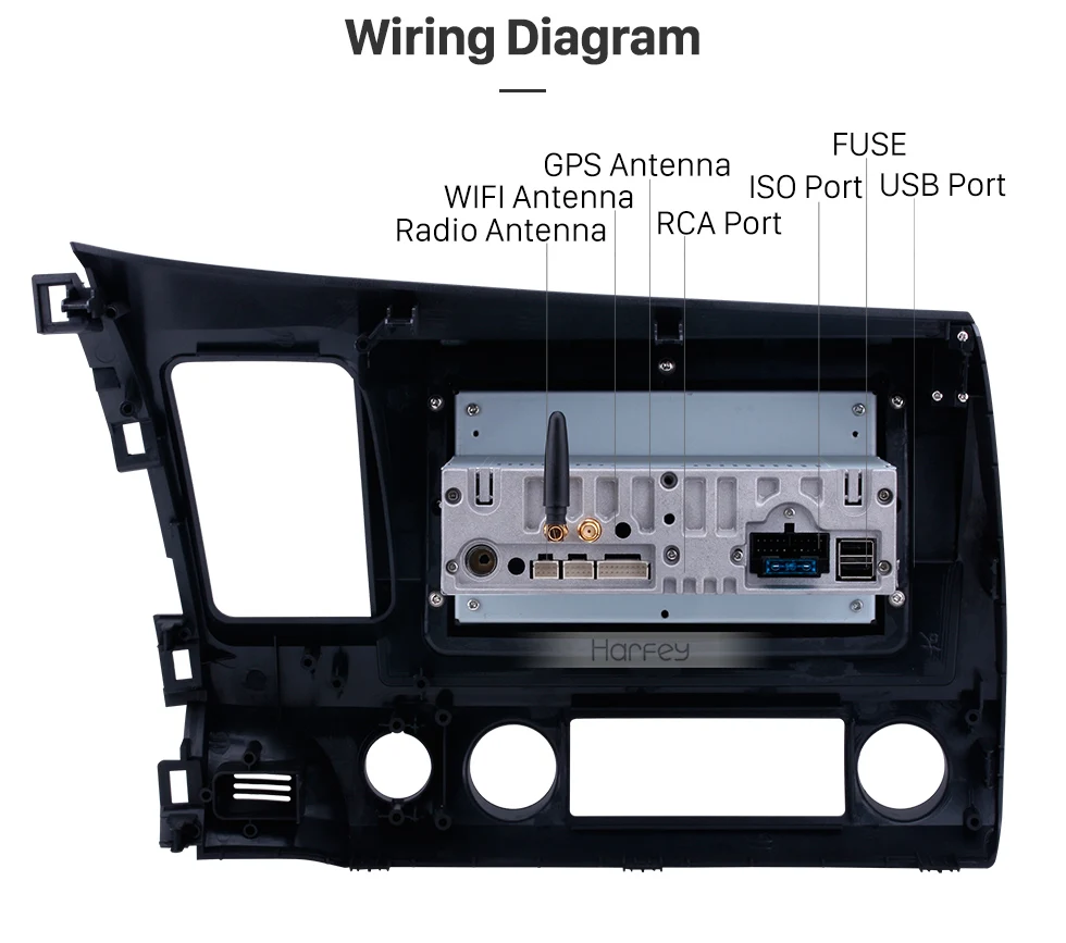 Best Harfey  8-core RAM 4G ROM 32G Android 8.0 Car multimedia player for 2006 2007 2008 2009 2010  2011 Honda CIVIC with Bluetooth 21