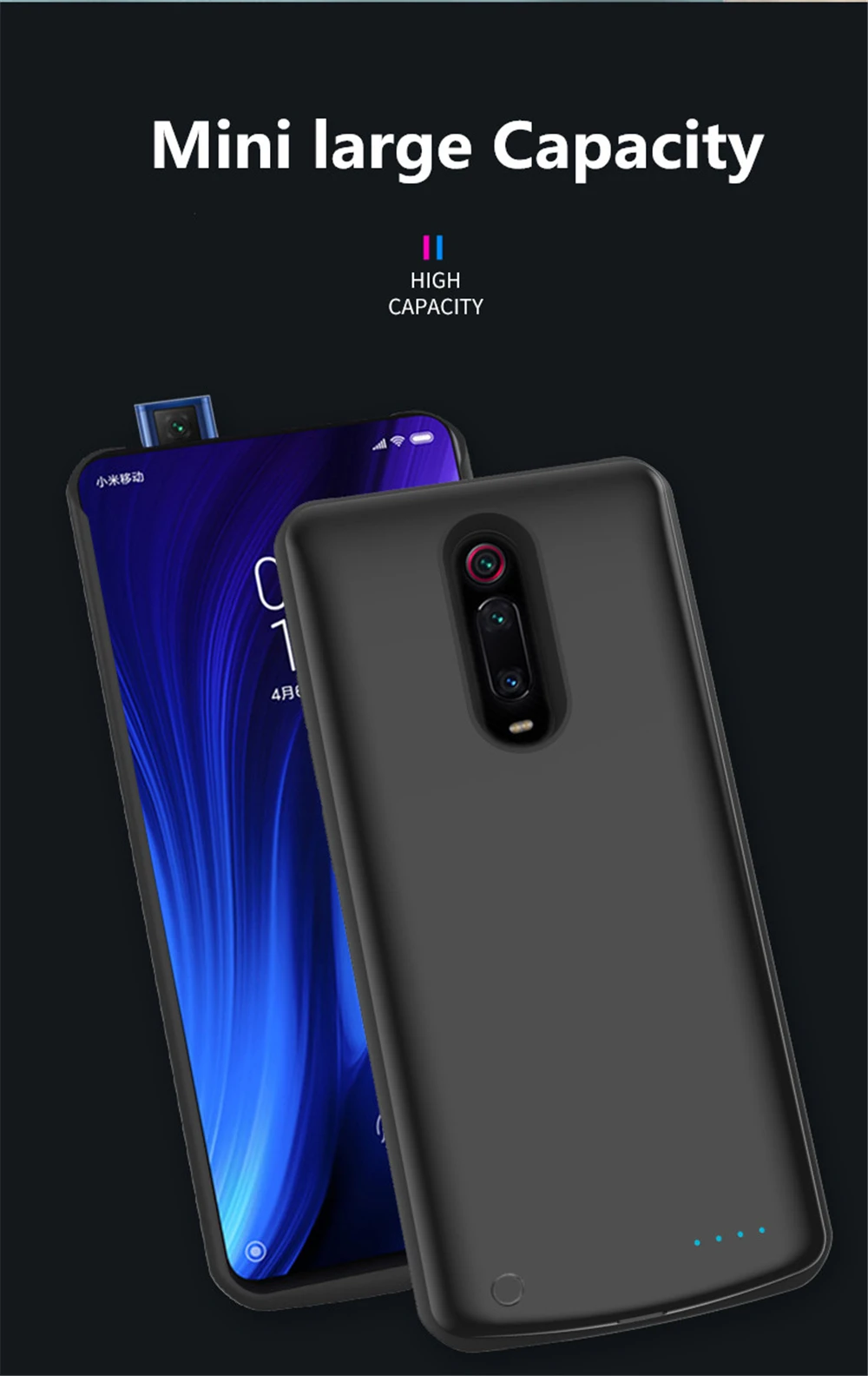 externa power bank capa para mi 9t caso de energia