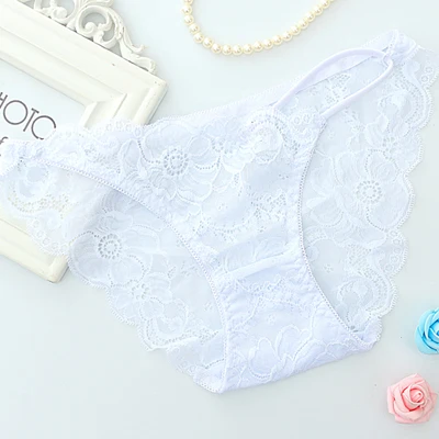 white 8812 L'bellagiovanna женское нижнее белье сексуальные бикини кружевные трусы с цветочками трусики с вырезом Бесшовные женские трусы бренд Bragas 8812n - Цвет: white 8812