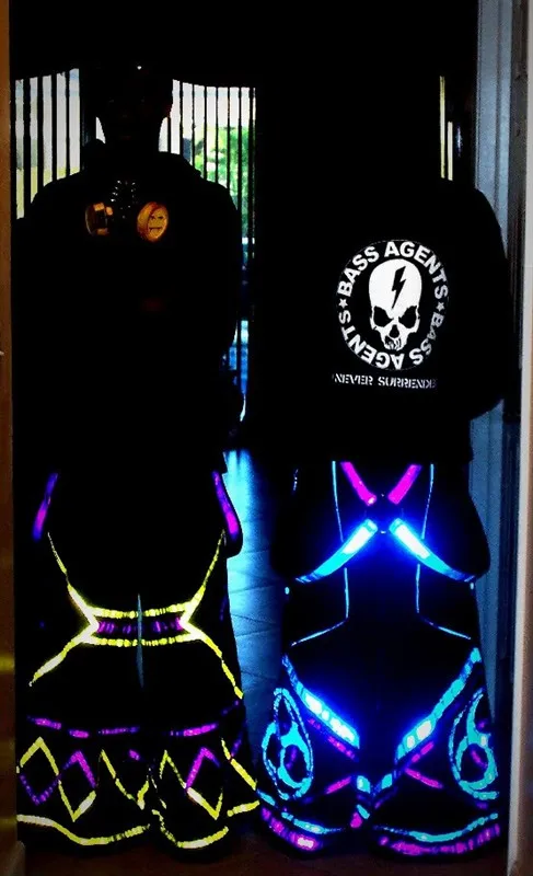 

Melbourne Shuffle Pants Fluoreszierend DJ PHAT Raver Ore Techno Hardstyle Tanz Hose Reflective Trousers NEW