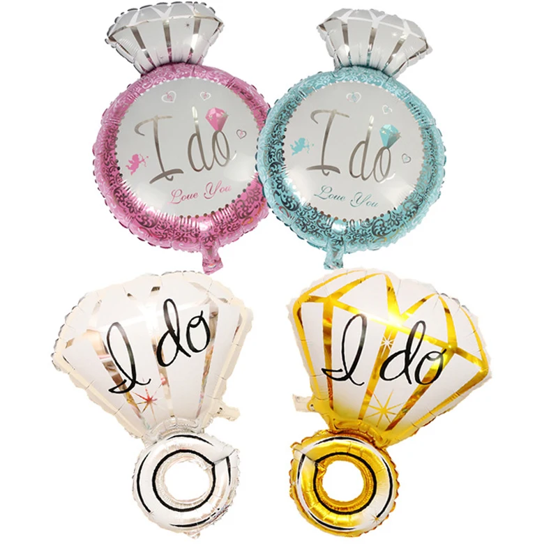 

3pcs Wedding Balloon Diamond Ring Foil Balloons Party Decoration Anniversary Inflatable Helium Air Balloons Engagement Supplies