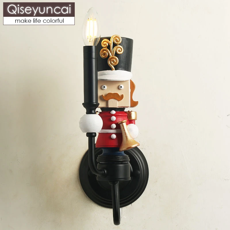 Qiseyuncai 2019 Новый американский маленький мир детская комната настенный светильник спальня мальчика девочки игровая комната тема лампы для