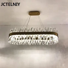 Modern creative chandelier crystal living room lamp American model room designer hotel oval dining room lamp modern crystal chandelier creative led crystal round pendant lamp dining room bedroom living room hotel lamp lighting