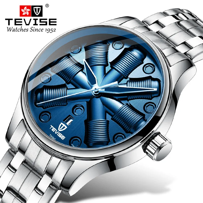 Tevise Relogio Masculino автоматические часы для мужчин деловые мужские механические