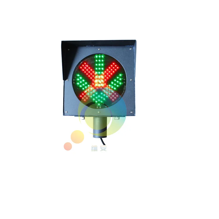 

Toll station 200mm red cross green arrow in one unit stop go LED traffic signal light