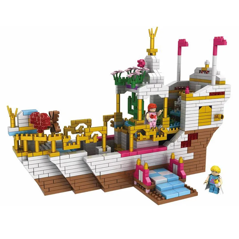 

21cm popular boat design building block toys 1500pcs three star diffcult model