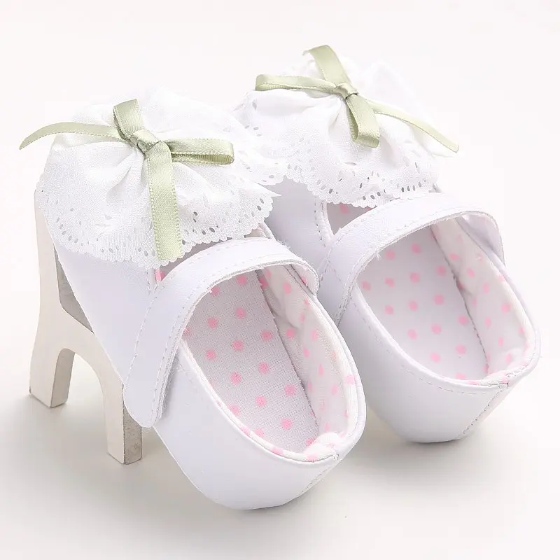 Модные ребенок, начинающий ходить девушка обувь сладкий большой цветок бантом искусственная кожа принцесса обувь первые ходоки 0-18 M