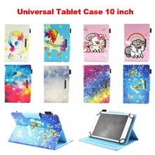 Универсальный чехол для планшета с рисунком панды и единорога для 9,7 дюймов, 10 дюймов, откидная подставка, Магнитный чехол, универсальный чехол для планшета 10,1
