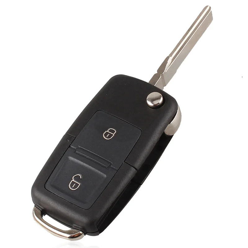 

MAYITR Durable 2 Button Remote Filp Folding Car Key Fob Case Shell for VW Golf Bora SEAT Leon Toledo Skoda Octavia Alhambra