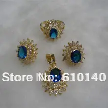 3 шт. ожерелье / кулон серьги ring8# устанавливает SP95_5992