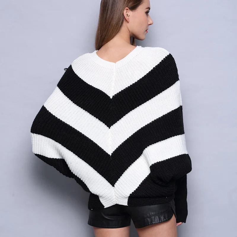 Pullover Real 2019 Autumn Clothing New Pattern Suit-dress Will Proprieties Stripe Heavy Paillette Easy Sweater Joker Bat Shirt | Женская