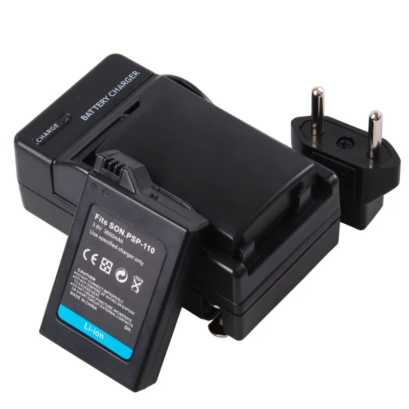 2Pcs Replacement 3600mAh Li ion Battery With Charger for Sony PSP PSP