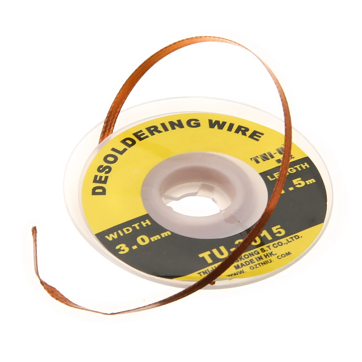 

Mayitr Desoldering Wire Braid Solder Remover Wick 1.5M 3mm Soldering Wick Cable Fluxed Spool