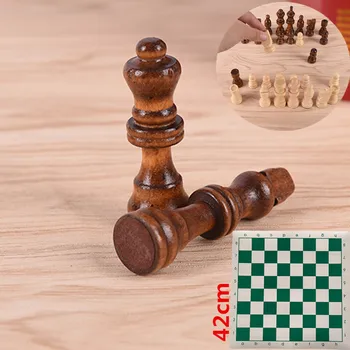 

Chinese Traditional Chess Game Height Wooden Chess Pieces Pu Leather Chess Board Entertainment Games Entertaiment Military Games