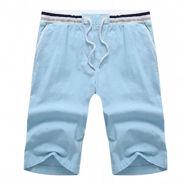 Мужские летние шорты Плюс Размер повседневные льняные шорты мужские шнурок длиной до колена Короткие брюки 3xl-10xl хип-хоп