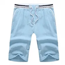 Мужские летние шорты Плюс Размер повседневные льняные шорты мужские шнурок длиной до колена Короткие брюки 3xl-10xl хип-хоп