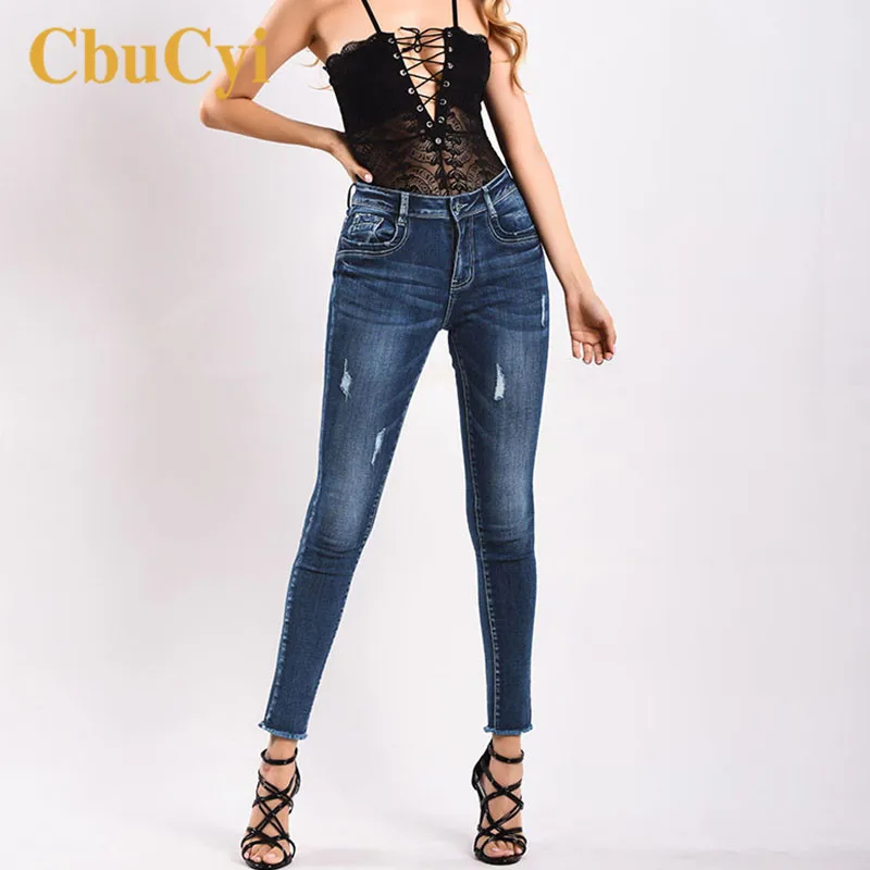 

Women Vintage Pants Jeans Ultra Stretchy Bleached Ripped Jean Women Denim Pants Trousers for Women Skinny Pencil Jeans Plus Size
