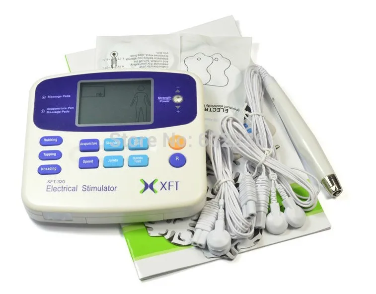 

Freeshipping DUAL TENS MACHINE DIGITAL MASSAGE + ACCUPUNCTURE PEN Body Massager XFT320A