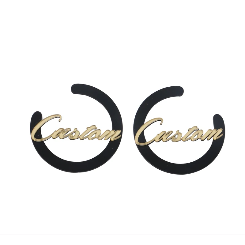 Сломанные с двойным кольцом имя индивидуальные серьги акриловые модные украшения для женщин