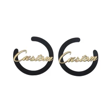 Сломанные с двойным кольцом имя индивидуальные серьги акриловые модные украшения для женщин