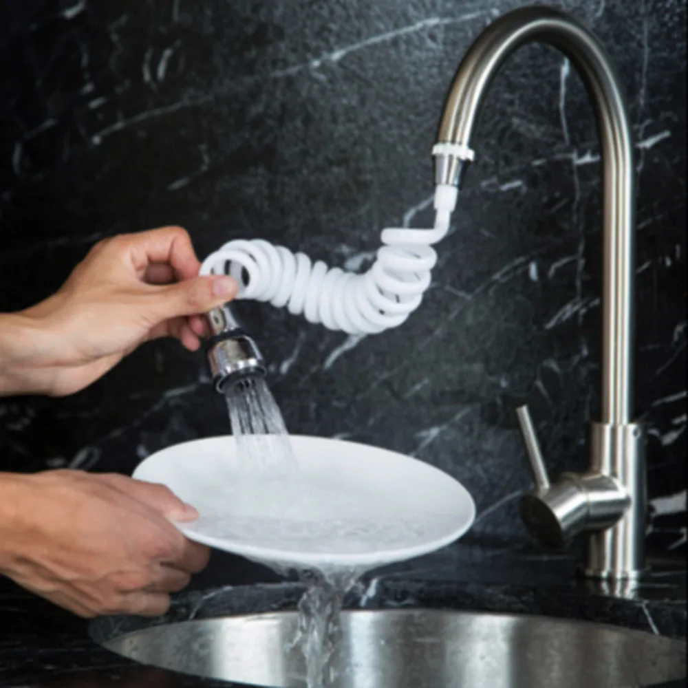 Retractable Spiral Shaped Faucet Extender Bubbler Kitchen Bathroom Tube Tap Water Filter Dish Washing Shower Water-Saving Nozzle Retractable Spiral Shaped Faucet Extender Bubbler Kitchen Bathroom Tube Tap Water Filter Dish Washing Shower Water-Saving Nozzle