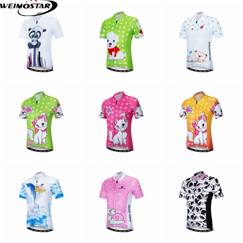 

Weimostar Breathable Quick Dry Kids Cycling Jersey Top Animal Children Bike Short Sleeve Boys Girls Bicycle Shirts Ropa Ciclismo
