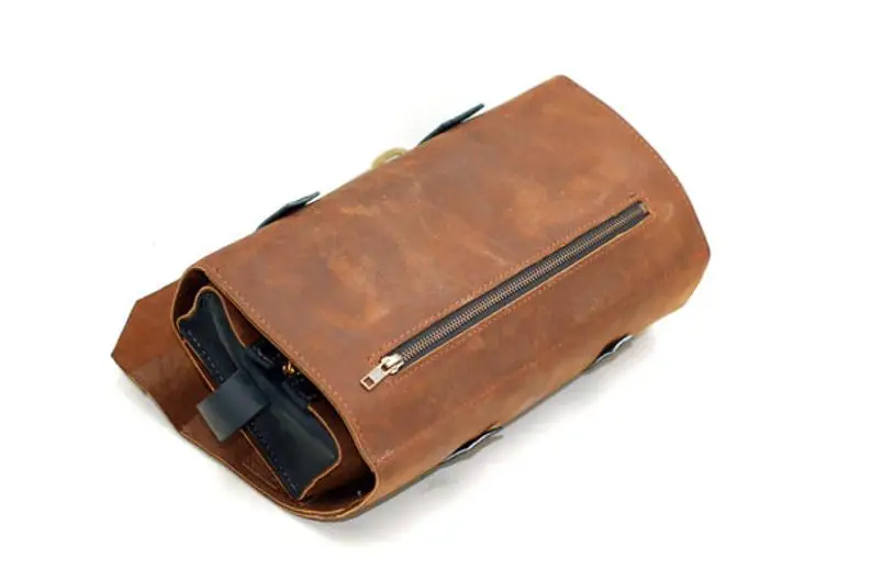 Men's Toiletry Roll Shaving Kit Grooming Leather Shave Bag Gift for Husband Wedding Anniversary Wet Shaving leather travel bags