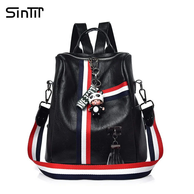 SINTIR Cute Keychain School Backpacks For Girls Fashion Tassel Women