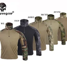 Emersong GEN3 боевая рубашка охотничий страйкбол тактическая одежда военная камуфляжная футболка G3 BDU Униформа Тифон лесной AOR2
