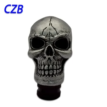 

2020 Universal Manual Interior Parts Gear Stick Shift Shifter Lever Knob Evil Sliver skull pattern tree Marches Fast shipping