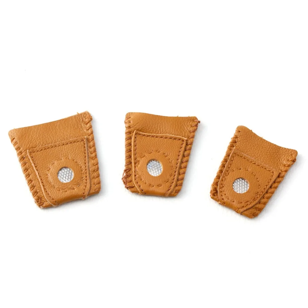

1PC Synthetic Leather Coin Thimble With Metal Tip For Sewing Embroidery Quilting Fad -Y102