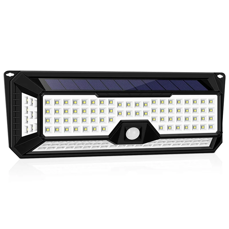 136LED Солнечный сад свет лампы Открытый беспроводной 4 стороны широкое освещение области супер яркий водонепрони