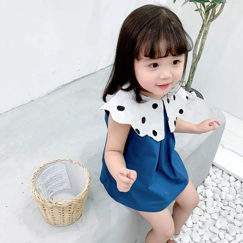 

Summer Casual Baby Girls Polka Dot Print Dress