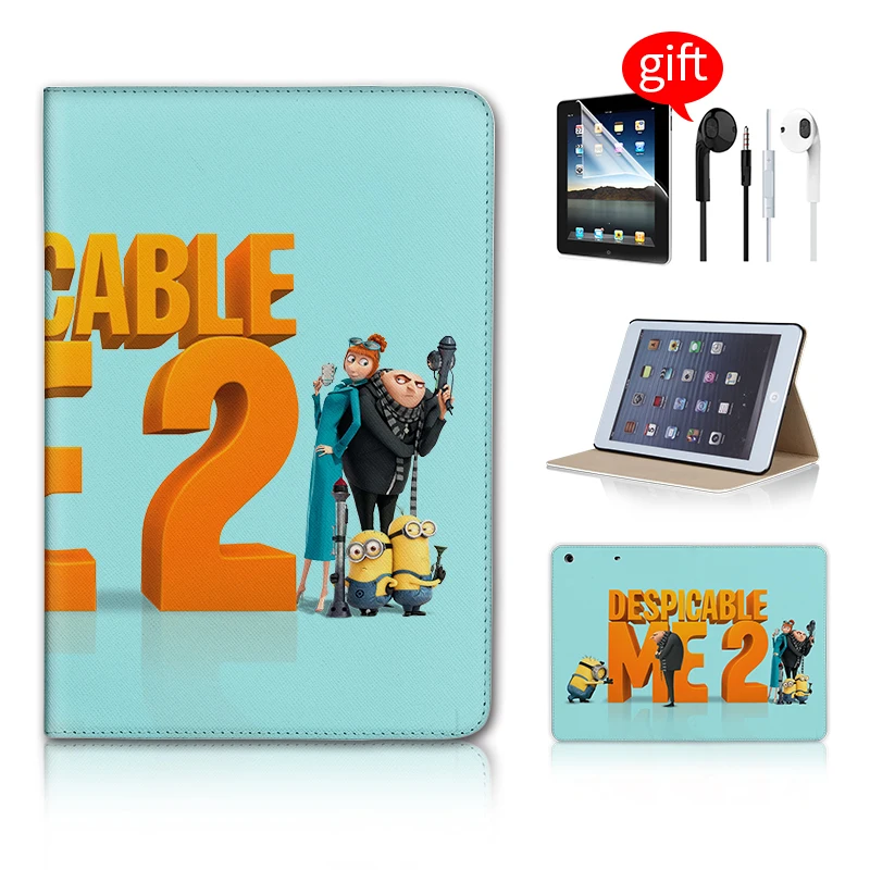 

Minions Movie Poster Stand Magnetic Function Tablet Case For Ipad Mini 2 Case For Ipad Case Mini Leather Free Screen Protector