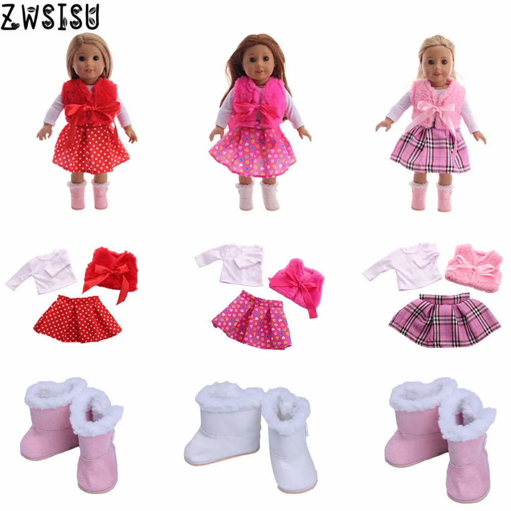 Fashion new doll clothes 3 piece set suitable for 18inch American doll