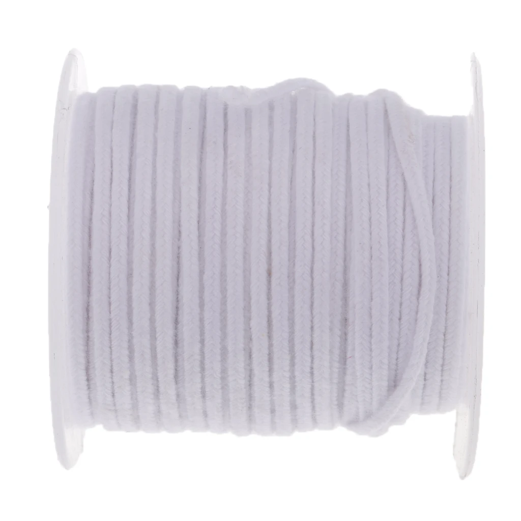 MagiDeal 1 Spool of 30 Meters / 98 Feet Cotton Braided Candle Wick for Candle Making DIY Candle Craft White