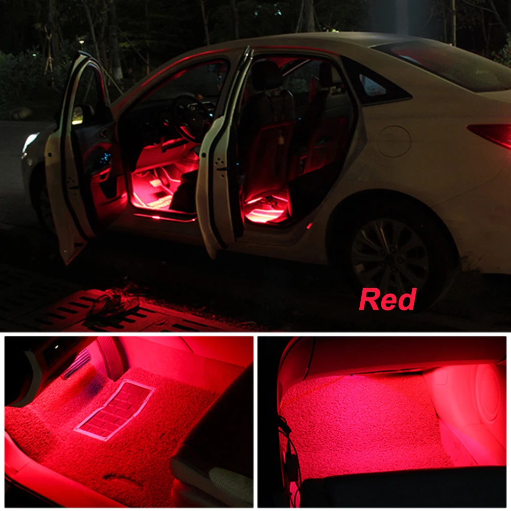 Автомобиль RGB LED DRL полоса света беспроводной пульт дистанционного