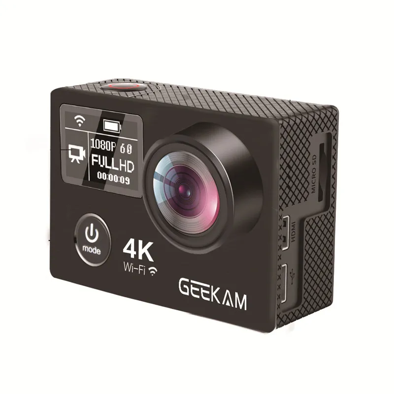 

Action Camera GEEKAM K8 Ultra HD 4K WIFI Sport 360VR K8 1080P Dual 2" LCD 170D Wide-angle Waterproof Helmet Cam MINI Camcorder